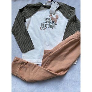 Max Studio Kids 2pc pants Set BIG BROTHER fox NWT 2T 3T